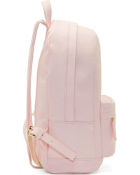 Женский розовый кожаный рюкзак