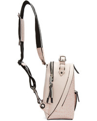 Женский розовый кожаный рюкзак от MSGM