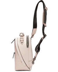 Женский розовый кожаный рюкзак от MSGM