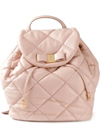 Женский розовый кожаный рюкзак от Salvatore Ferragamo