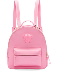 Женский розовый кожаный рюкзак от Versace