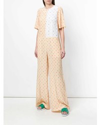 Розовый комбинезон с цветочным принтом от Joseph