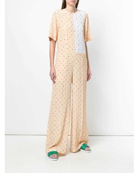 Розовый комбинезон с цветочным принтом от Joseph