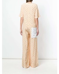 Розовый комбинезон с цветочным принтом от Joseph