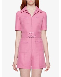 Розовый комбинезон с шортами от Gucci