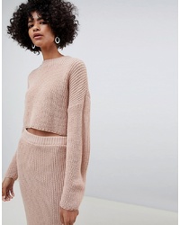 Розовый короткий свитер от ASOS DESIGN