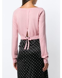 Розовый короткий свитер от Semicouture