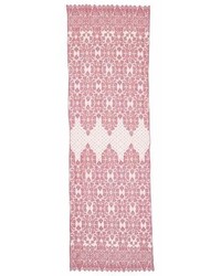 Розовый кружевной шарф