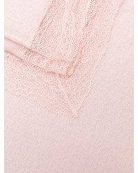 Женский розовый кружевной шарф от Ermanno Scervino