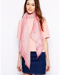 Женский розовый легкий шарф от Moschino Cheap & Chic