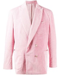 Мужской розовый льняной двубортный пиджак от MACKINTOSH