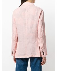 Женский розовый льняной пиджак от Barena