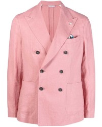 Мужской розовый льняной пиджак от Manuel Ritz