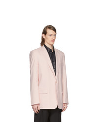 Мужской розовый льняной пиджак от Tibi