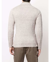 Мужской розовый льняной пиджак от Lardini