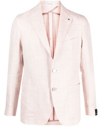 Мужской розовый льняной пиджак от Tagliatore