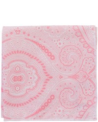 Розовый нагрудный платок с принтом