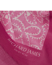 Розовый нагрудный платок с принтом от Richard James