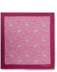 Розовый нагрудный платок с принтом от Richard James