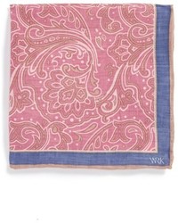 Розовый нагрудный платок с цветочным принтом