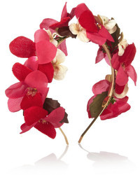 Розовый ободок/повязка с цветочным принтом от Eugenia Kim