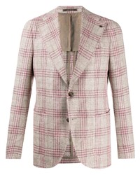 Мужской розовый пиджак в шотландскую клетку от Tagliatore