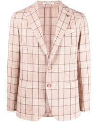 Мужской розовый пиджак в шотландскую клетку от Tagliatore