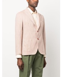 Мужской розовый пиджак с вышивкой от Tagliatore