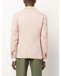 Мужской розовый пиджак с вышивкой от Tagliatore