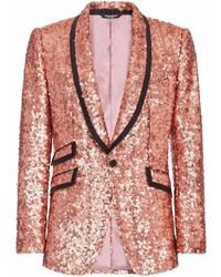 Мужской розовый пиджак с пайетками от Dolce & Gabbana