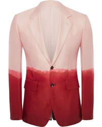 Розовый пиджак с принтом тай-дай