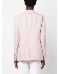 Мужской розовый пиджак с узором "в ёлочку" от Tagliatore