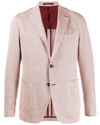 Мужской розовый пиджак с узором зигзаг от Tagliatore