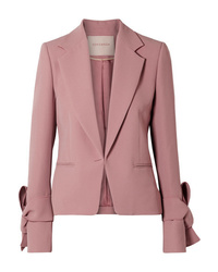 Женский розовый пиджак с украшением от Roksanda