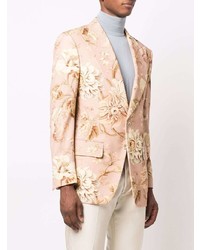 Мужской розовый пиджак с цветочным принтом от Tom Ford