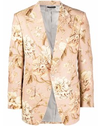 Мужской розовый пиджак с цветочным принтом от Tom Ford