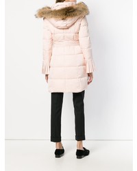 Женский розовый пуховик от Cavalli Class