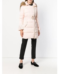 Женский розовый пуховик от Cavalli Class