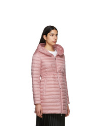 Женский розовый пуховик от Moncler