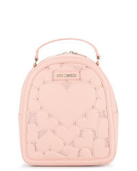 Розовый рюкзак с вышивкой