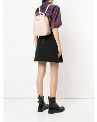 Женский розовый рюкзак с вышивкой от Love Moschino