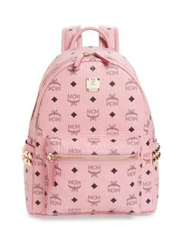 Розовый рюкзак с принтом