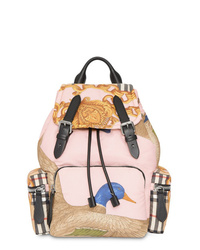 Женский розовый рюкзак с принтом от Burberry