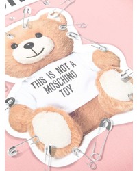 Женский розовый рюкзак с принтом от Moschino