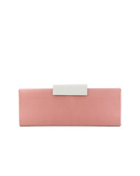 Розовый сатиновый клатч от Sergio Rossi