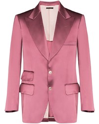 Розовый сатиновый пиджак