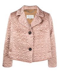 Мужской розовый сатиновый стеганый пиджак от Maison Margiela
