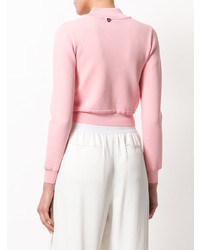 Женский розовый свитер на молнии от Twin-Set