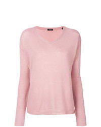 Женский розовый свитер с v-образным вырезом от Aspesi