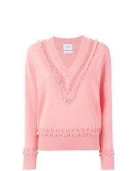 Женский розовый свитер с v-образным вырезом от Barrie